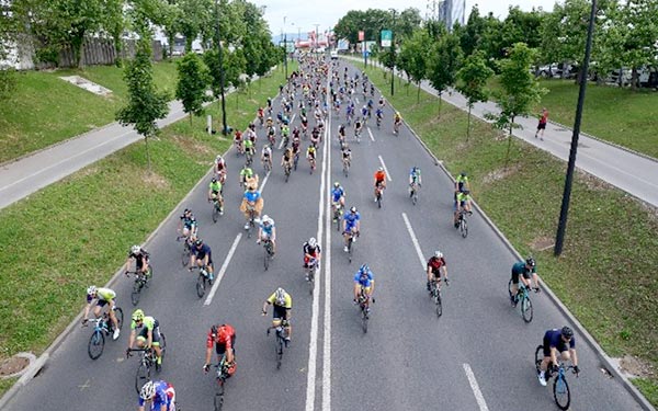 Cycling on the streets of Ljubljana